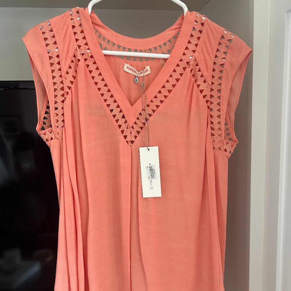 NWT Rebecca Taylor Blouse with cutout detail